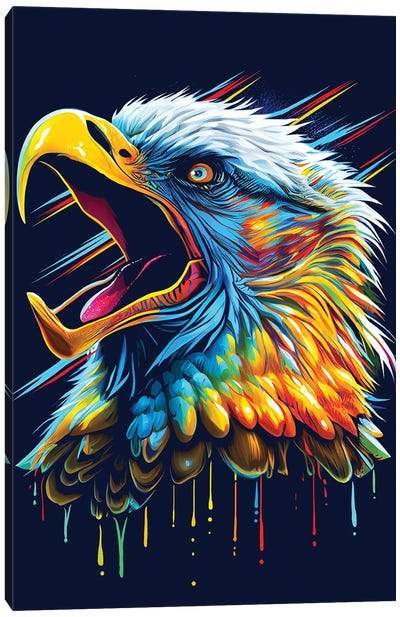 Eagle Cry Canvas Art Print - Eagle Art