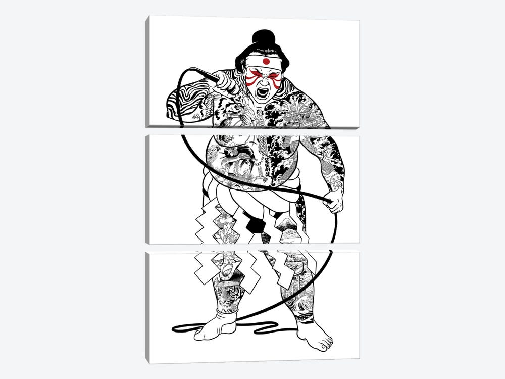 Japanese Sumo Singer by Alberto Perez 3-piece Art Print