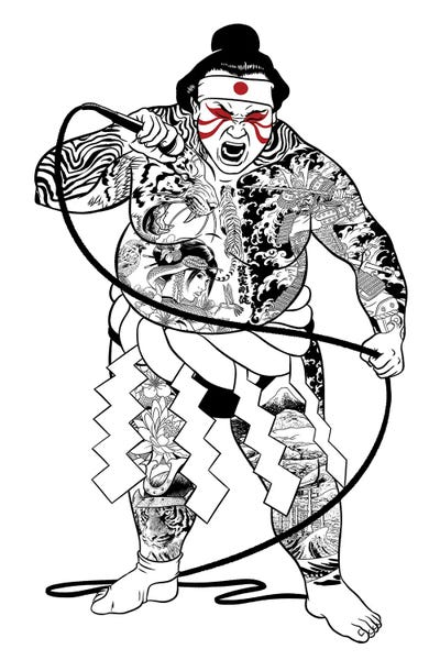 Microphones: Japanese Sumo Singer by Alberto Perez