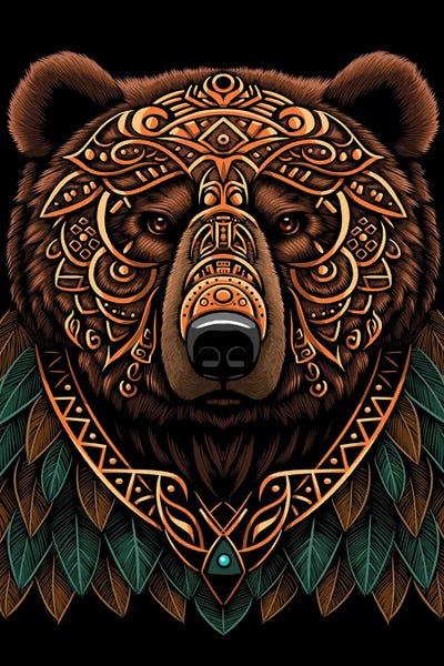 Grizzly Bears: Bear Grizzly Tribal Chief by Alberto Perez