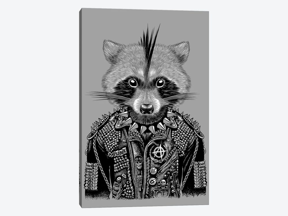 Punk Raccoon by Alberto Perez 1-piece Canvas Print