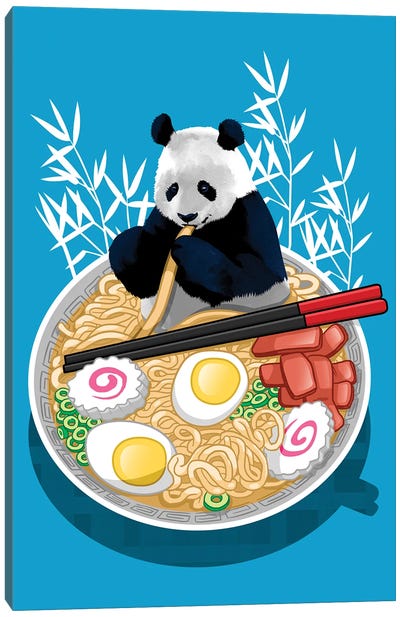 Ramen panda Canvas Art Print - Soup Art