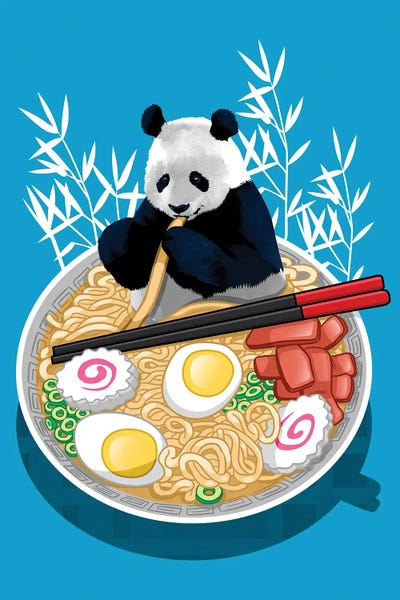 Alberto Perez: Ramen panda by Alberto Perez