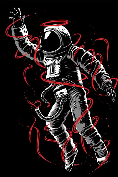 Alberto Perez: Astronaut Red Lines by Alberto Perez