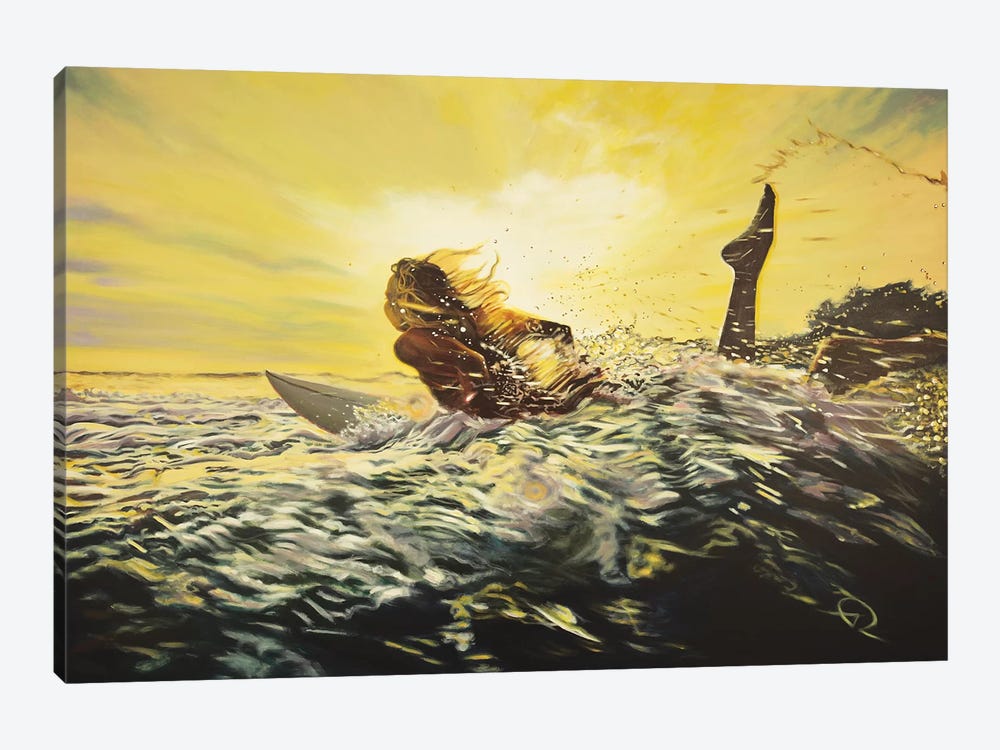Gone Surfing by Antoine Renault 1-piece Canvas Artwork