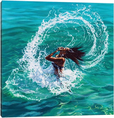 Hair Splash Canvas Art Print - Antoine Renault