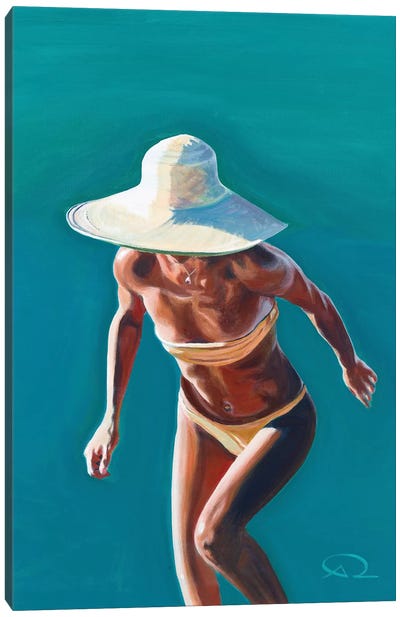 Nice Hat Canvas Art Print - Women's Swimsuit & Bikini Art