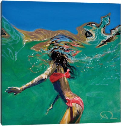 Where Is The Cliff Canvas Art Print - Women's Swimsuit & Bikini Art