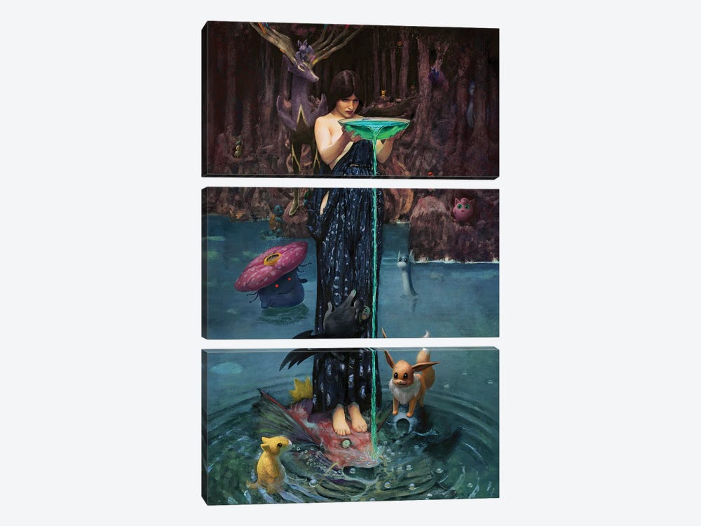 Circe - Mother Of Pokemon by Ars Fantasio 3-piece Canvas Art Print