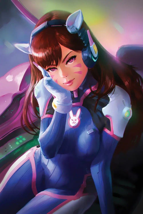 D.Va Portrait by Ars Fantasio wall art