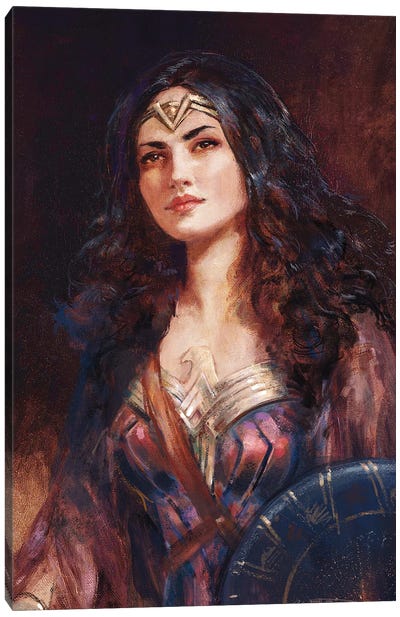 Diana Prince Portrait Canvas Art Print - Ars Fantasio