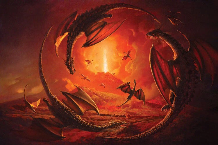 Dragons At Vesuvius From Portici