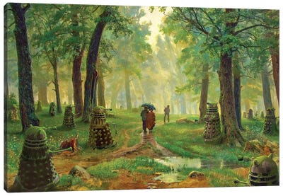 Forest Of Daleks Canvas Art Print - Movie & Television Character Art
