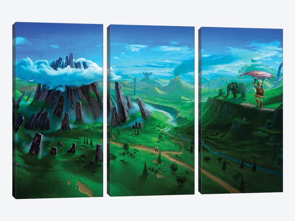 A Breath Of The Wild by Ars Fantasio 3-piece Canvas Wall Art