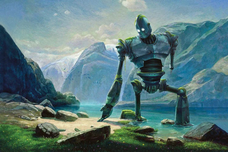 Iron Giant At Lake In Switzerland by Ars Fantasio wall art