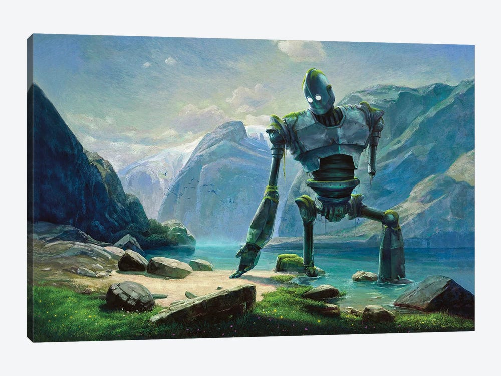 Iron Giant At Lake In Switzerland by Ars Fantasio 1-piece Canvas Art