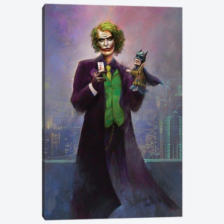 Joker Vs. Batman Canvas Print #ARF25} by Ars Fantasio Canvas Artwork