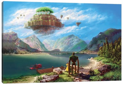 Laputa - Castle In The Sky Over Achensee Canvas Art Print - Animated Movie Art