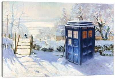 Magpie Calling Canvas Art Print - Dr. Who