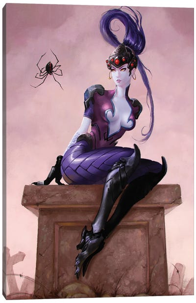 Miss Widowmaker Muffett Canvas Art Print - Spiders