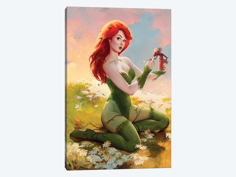 Poison Ivy And Baby Groot by Ars Fantasio 1-piece Canvas Art