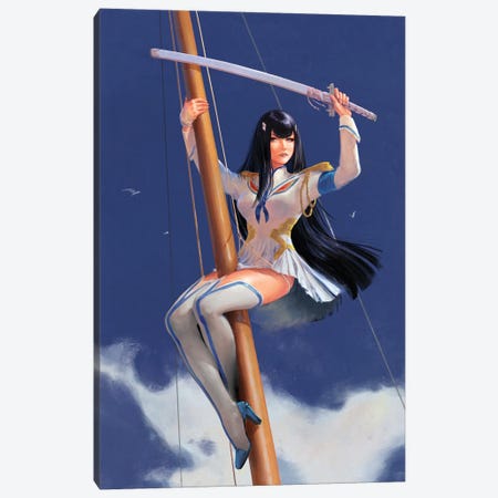 Satsuki Anchors A Wow Canvas Print #ARF44} by Ars Fantasio Canvas Wall Art