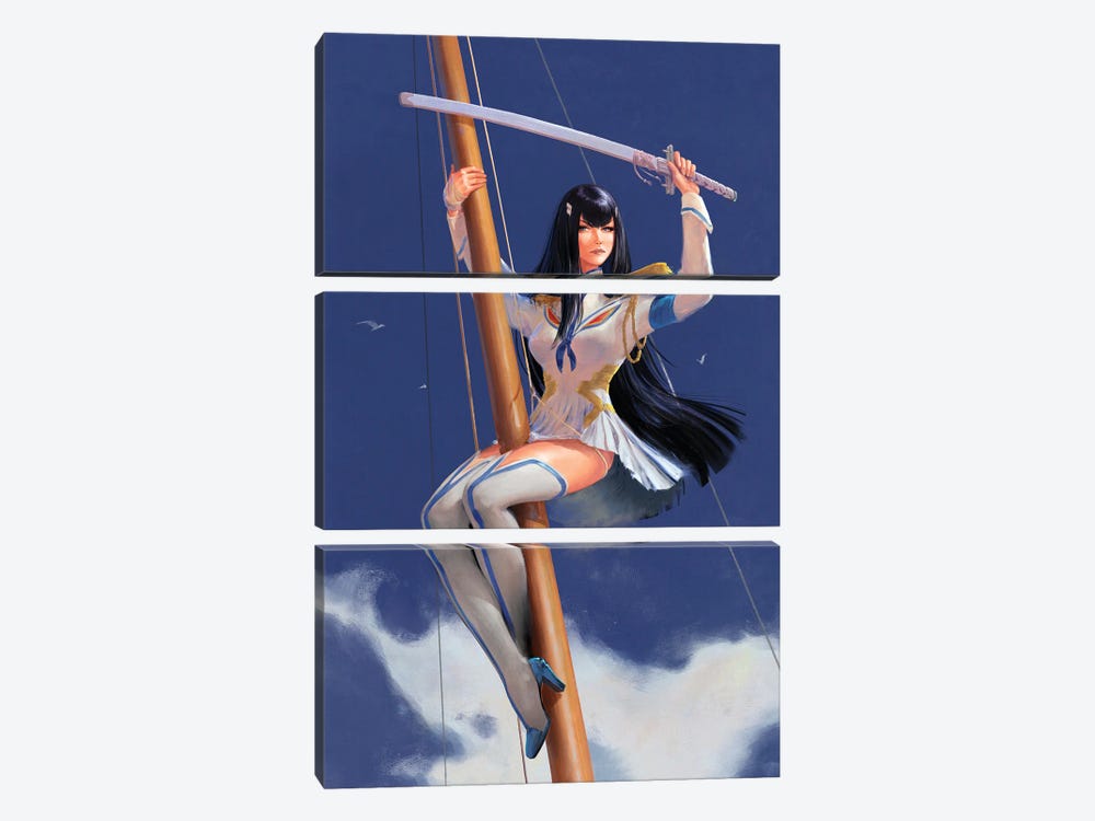 Satsuki Anchors A Wow by Ars Fantasio 3-piece Canvas Art