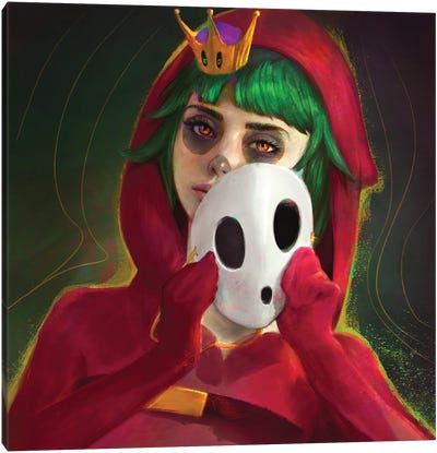 Shy Gal Portrait Canvas Art Print - Other Video Game Characters