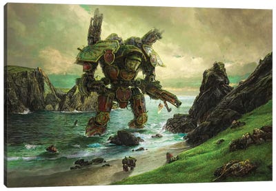 Stranded Warlord Titan Canvas Art Print - Limited Edition Video Game Art