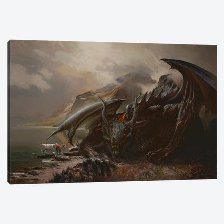 The Witcher - Facing Demons Canvas Print #ARF52} by Ars Fantasio Canvas Artwork