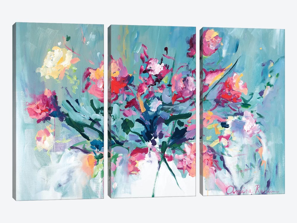 Courage To Bloom by Amira Rahim 3-piece Canvas Art