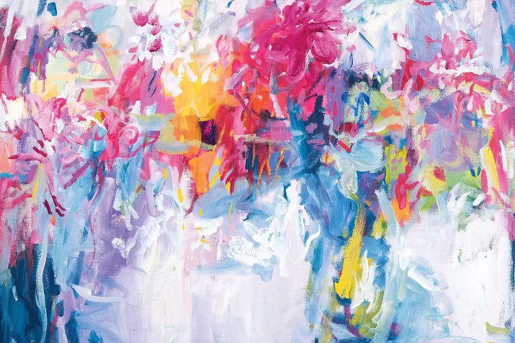 Lavender Flowers In My Hand by Amira Rahim canvas print