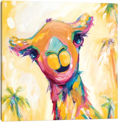 Camel Babe Canvas Art Print - Happiness Art