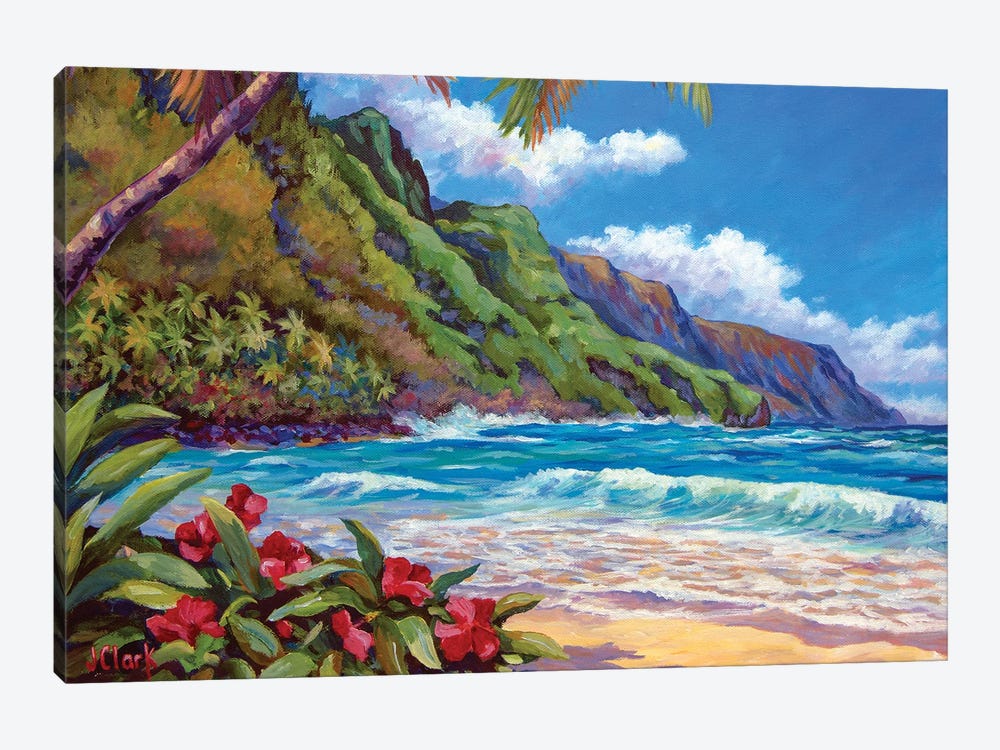 Waves On Na Pali Shore by John Clark 1-piece Canvas Artwork
