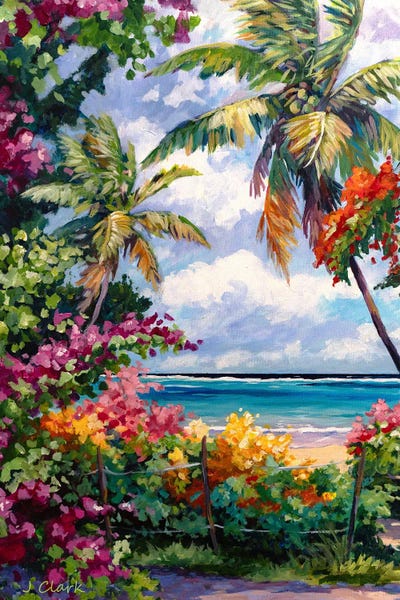 Colourful Beach View by John Clark gallery poster