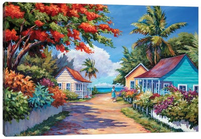 South Church Street Canvas Art Print - Caribbean Art