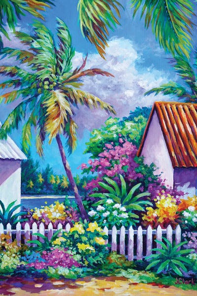 Garden At Cayman Kai by John Clark canvas print