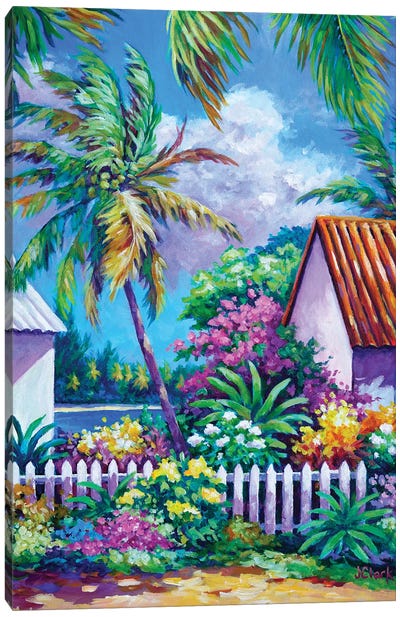 Garden At Cayman Kai Canvas Art Print - John Clark