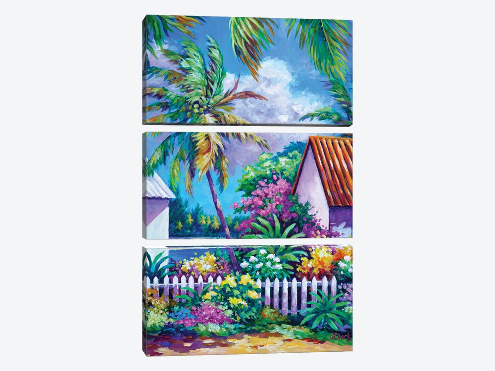 Garden At Cayman Kai by John Clark 3-piece Canvas Wall Art