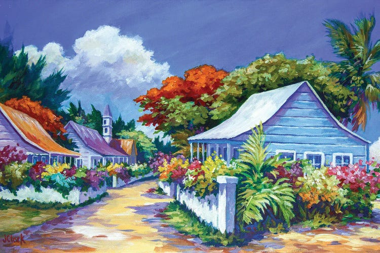 Bodden Town Cottages by John Clark wall art