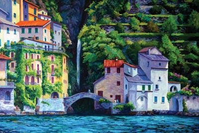 Nesso - Lake Como by John Clark art print