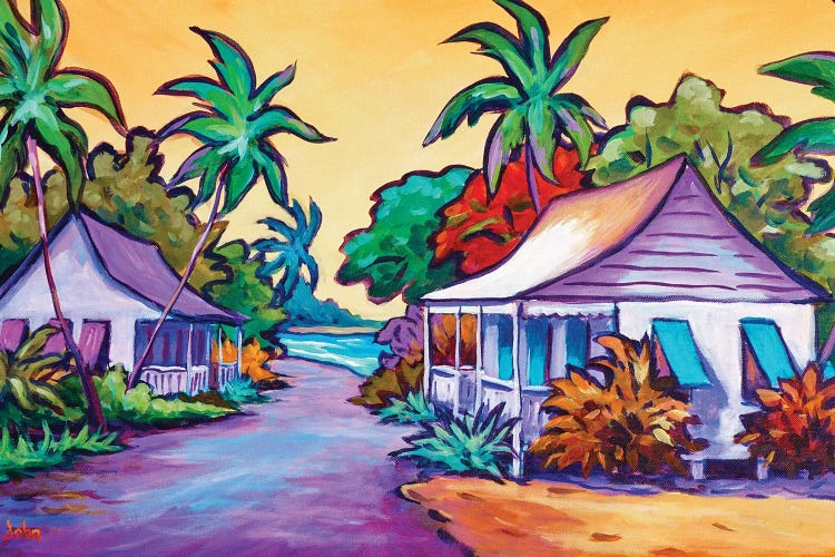 Caribbean Cottages by John Clark wall art