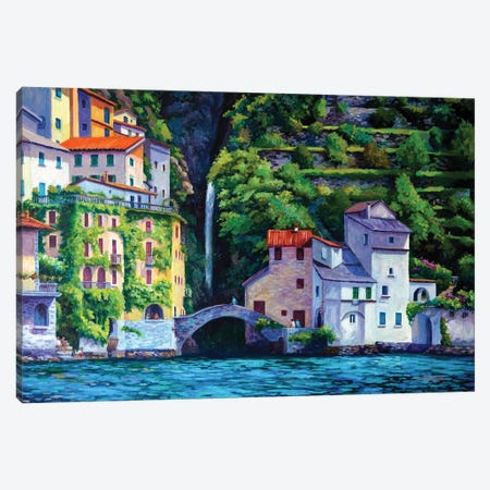 Nesso - Lake Como Canvas Print #ARK2} by John Clark Art Print