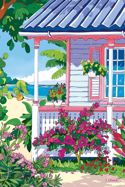 Cayman Porch by John Clark canvas print