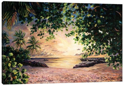 Sunset At Smith Cove Canvas Art Print - Cayman Islands