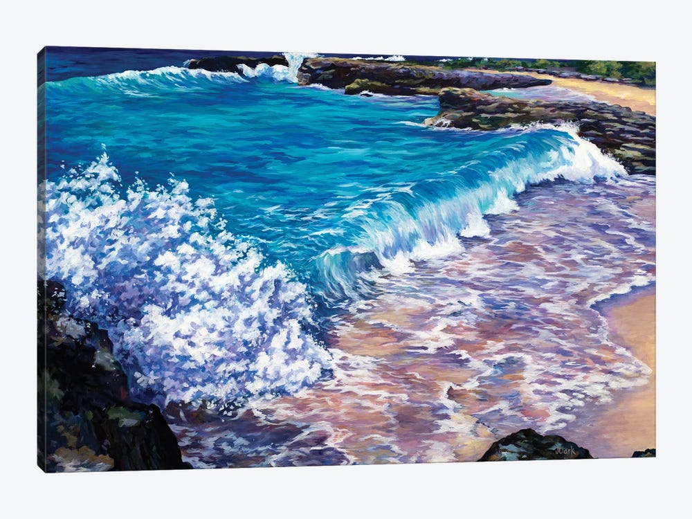 Waves At Smith Cove by John Clark 1-piece Canvas Print