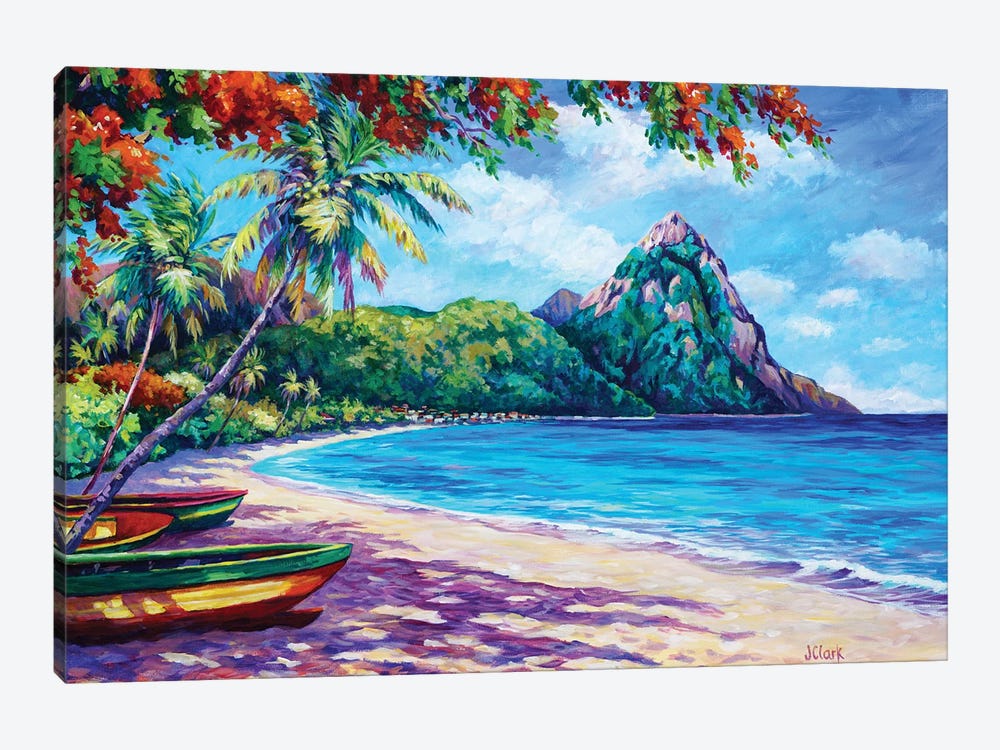 Soufriere Bay - St. Lucia by John Clark 1-piece Canvas Artwork