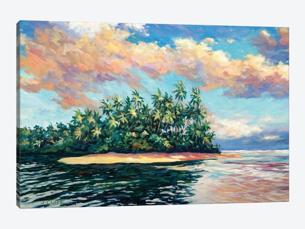 Sunset On The River Ortoire - Trinidad by John Clark 1-piece Canvas Print
