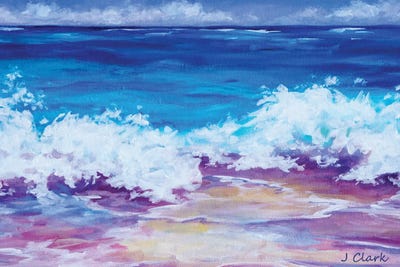 Waves On The Shore by John Clark canvas print