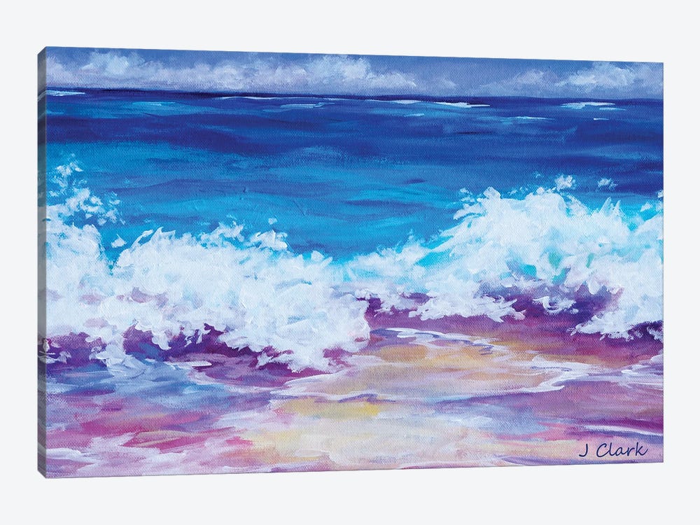 Waves On The Shore by John Clark 1-piece Canvas Art